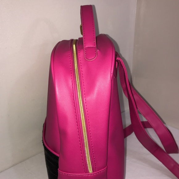Juicy Couture Hot Pink Black Sequin Bling Backpack - Picture 7 of 16